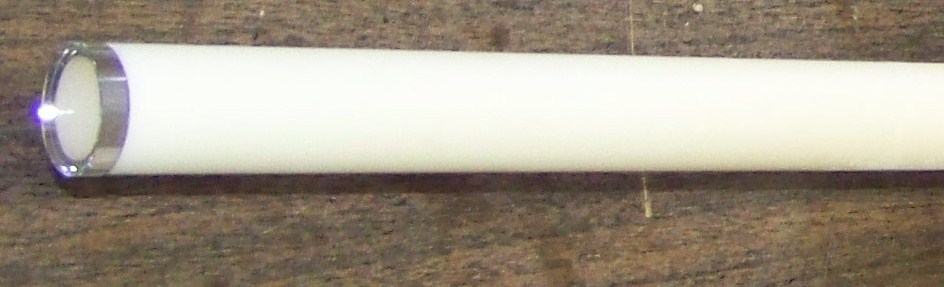 Wedge window bonded to 30in tube